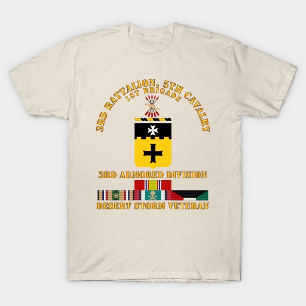 3rd Bn, 5th Cavalry - 3rd Armored Div - Desert Storm Veteran T-Shirt by twix123844